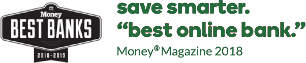 save smarter. named best online bank by money magazine 2018