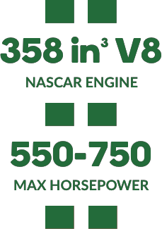 Engine Stats, 358 in V8, 550-750 Max Horsepower