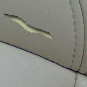 Image of a tear in a car seat